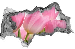 3d-s lyukat fali matrica Rózsaszín tulipánok