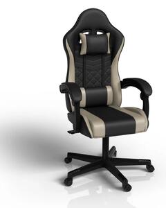 Juskys HyperSeat irodai szék - fekete/bézs