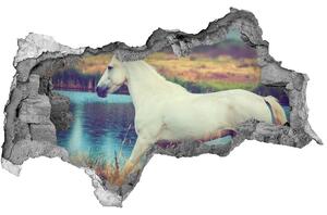 Lyuk 3d fali matrica White horse-tó