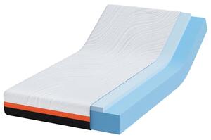 VidaXL Matrac Fehér és Szürke 100 x 200 cm Gél Memóriahab