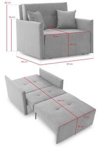 Szétnyitható fotel DRIM80 Sárga