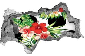 Lyuk 3d fali matrica Hawaii virágok
