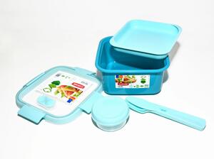 CURVER Ételtartó doboz evőeszközökkel Smart TO GO 1,1L kék