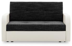 Szétnyitható kanapé FASO I 120 Fekete eko-bőr + Világosszürke