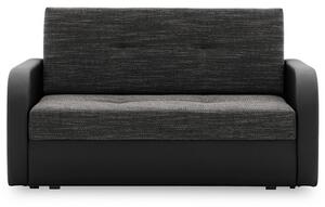 Szétnyitható kanapé FASO I 120 Fekete eko-bőr + Sötétszürke
