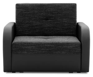 Szétnyitható fotel FASO I 80. Fekete eko-bőr + Világosszürke