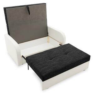 Szétnyitható kanapé FASO I 120 Fekete eko-bőr + Fekete