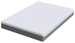 VidaXL Matrac Közepesen puha 140 x 190 cm Fehér és Szürke
