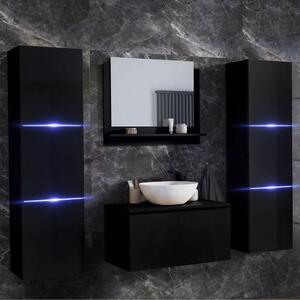 LIKE II 60 Magasfényű fekete fürdőszoba bútor