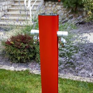 Modern alumínium álló kerti kút, piros - Aquapoint Totem