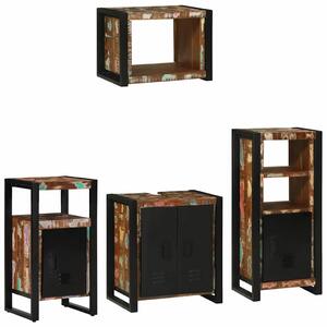 VidaXL Fürdőszoba bútor szett 4 pcs Szilárd Újrahasznosított Fa