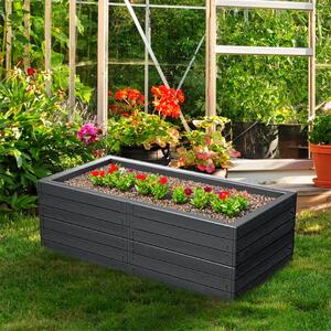 Prosperplast WOODY magaságyás, 2db, 149x75,6x25cm, antracit