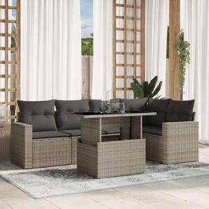 VidaXL Polyrattan Kerti Ülőgarnitúra - 6 részes