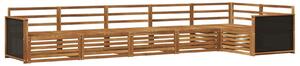 VidaXL Kültéri kanapé szett 6 pcs Természetes 406 x 168,5 x 73 cm