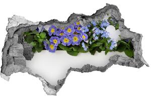 3d-s lyukat fali matrica Kék virágok