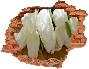 3d fali matrica lyuk a falban Fehér tulipán