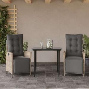 VidaXL Polyrattan Kerti Garnitúra - 3 részes