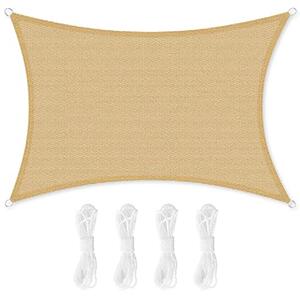 SONGMICS Napvitorla 3x5 m, homok sárga