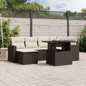 VidaXL Polyrattan Kerti Ülőgarnitúra - 7 részes - Barna