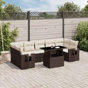 VidaXL Polyrattan Kerti Ülőgarnitúra - 8 részes - Barna