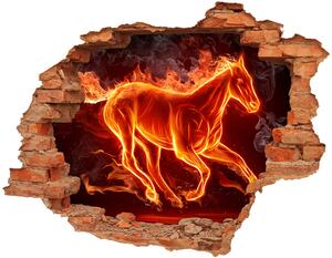 3d fali matrica lyuk a falban A ló a lángok