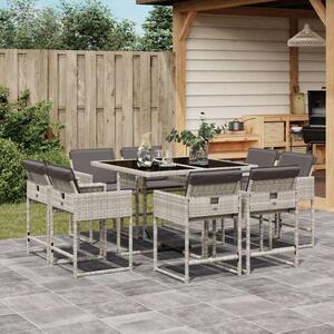 Vidaxl Polyrattan Kerti Étkezőgarnitúra - 9 részes