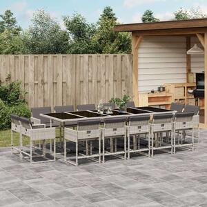 VidaXL Polyrattan Kerti Étkezőgarnitúra - 15 Fős