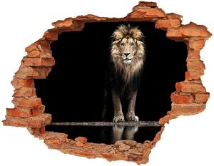3d fali matrica lyuk a falban Portré egy oroszlán
