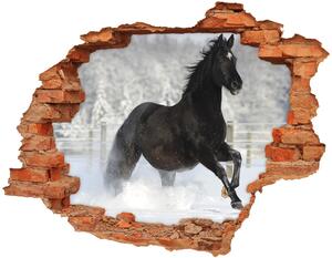 3d fali matrica lyuk a falban A vágtató ló hó