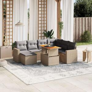 VidaXL Polyrattan Kerti Ülőgarnitúra - 8 részes - Bézs