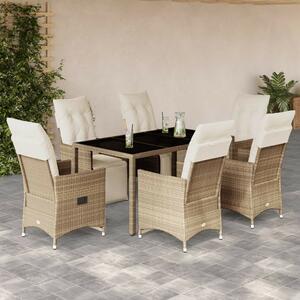 VidaXL Polyrattan Kerti Bútor - 7 részes Bisztró készlet