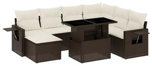 VidaXL Polyrattan Kerti Ülőgarnitúra - 8 részes - Barna