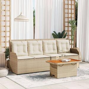 VidaXL Polyrattan Kerti Ülőgarnitúra - 3 részes - Bézs