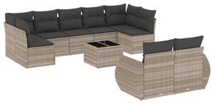 VidaXL Polyrattan Kerti Ülőgarnitúra - 10 részes