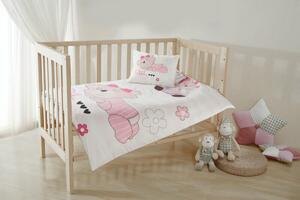 Rózsaszín mackós gyerek ágynemű szett 100x135 cm - 40x50 cm 1db