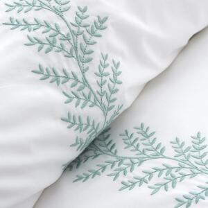 Fehér pamut ágyneműhuzat 200x200 cm Embroidery Leaf - Bianca