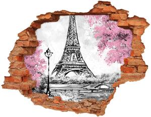 Lyuk 3d fali matrica Párizsi eiffel-torony