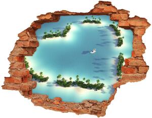 Lyuk 3d fali matrica Szív alakú sziget