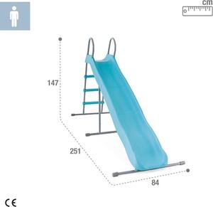 Gyermek kerti csúszda kék Dĺžka: 244 cm