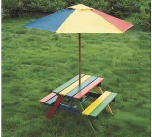 Gyerek kerti pad szett napernyővel