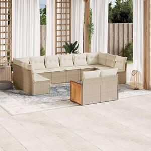 VidaXL Polyrattan Kerti Ülőgarnitúra - 12 részes - Bézs