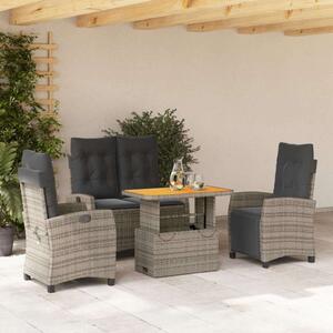VidaXL Polyrattan Kerti Étkezőgarnitúra - 4 Fős