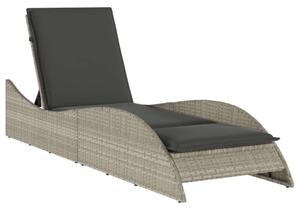 VidaXL Napozóágy - Polyrattan - 205cm