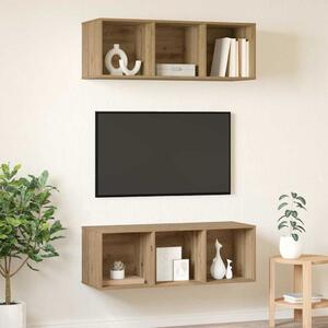 VidaXL TV szekrény garnitúra 2 db Artisan tölgy Szerelt Fa
