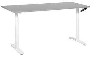 Manuálisan állítható asztal DESTINAS Szürke/fehér 160 cm 72 cm