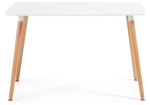 Fehérre lakkozott étkezőasztal Kave Home Wad 120 x 75 cm