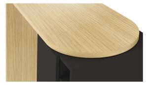 Bárasztal tölgyfa dekoros asztallappal 110x50 cm Roll - TemaHome