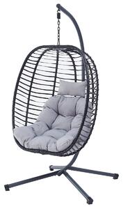 Autronic Függőszék, fém, polirattan, szürke, AZ-V1289 SzÜRKE