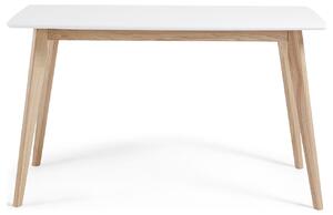 Fehérre lakkozott étkezőasztal Kave Home Anit 140 x 80 cm