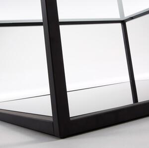 Fekete üveg dohányzóasztal Kave Home Blackhill 110 x 60 cm